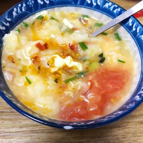【最好吃的面疙瘩汤的做法步骤图，怎么做好吃】东风几度飞花_下厨房
