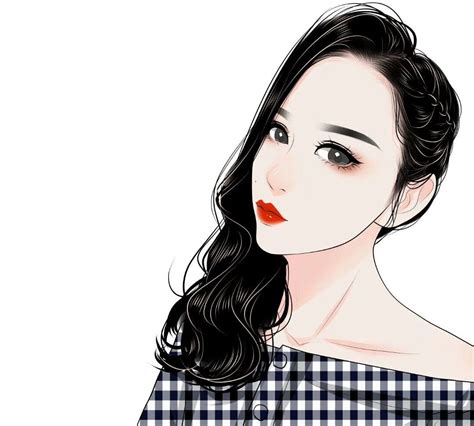 甜美女生微信头像手绘
