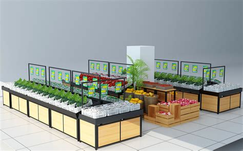 现代蔬菜展柜免费3d模型下载_ID11895013_3dmax免费模型-欧模网