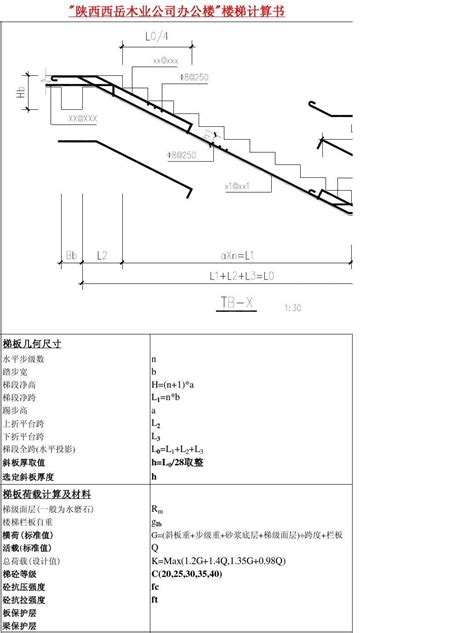 板式楼梯计算书例题_2023年板式楼梯计算书例题资料下载_筑龙学社