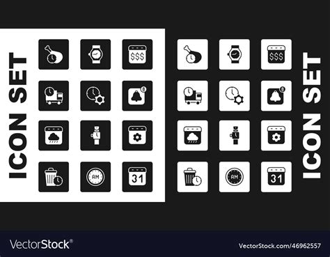 Set payday calendar with dollar time management Vector Image