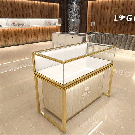 定制珠宝展柜定做展示柜图片饰品柜台玻璃不锈钢展示柜台设计-阿里巴巴
