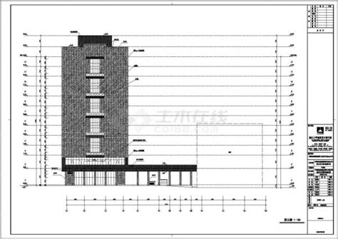 丽水市十二层框架核心筒结构综合楼建筑设计施工图_高层办公楼_土木在线