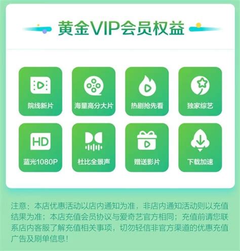爱奇艺黄金VIP会员-月卡 - 深圳捷创电子科技有限公司