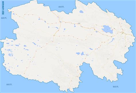 青海省地形图图片