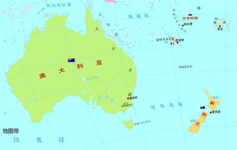 澳洲地图【相关词_澳大利亚电子地图高清中文版】 - 随意贴