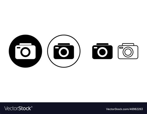 Camera icon in trendy flat style isolated Vector Image