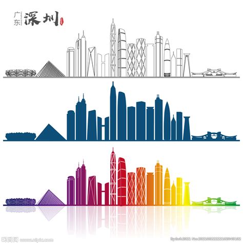 杭州市地标建筑剪影图片设计图__建筑设计_环境设计_设计图库_昵图网nipic.com