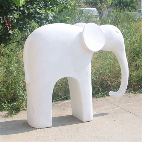 玻璃钢抽象大象雕塑大型动物造型房地产景区校园招财摆件
