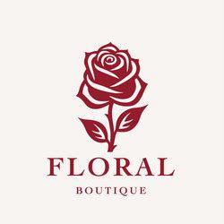 Rose flower logo line icon Royalty Free Vector Image