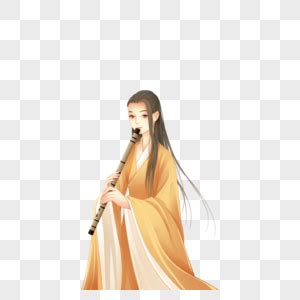 吹箫图图片
