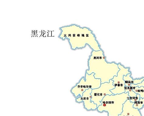 黑龙江政区图图片
