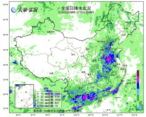 中央气象台7天降水量预报图、天气实况168小时降水 - 国内 - 华网