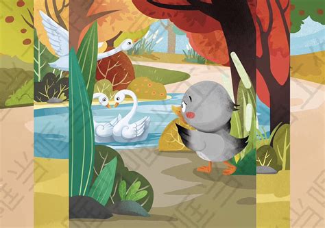 《丑小鸭的故事》360度立体书|插画|儿童插画|哐当哐当工作室 - 原创作品 - 站酷 (ZCOOL)