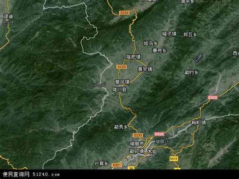 陇川县地图 - 陇川县卫星地图 - 陇川县高清航拍地图