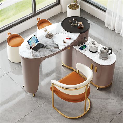 移动可旋转小茶台轻奢现代岩板茶桌泡茶家用小户型阳台茶桌椅组合-淘宝网