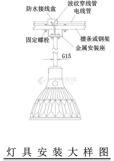 工厂灯安装示意图_工业建筑_土木在线