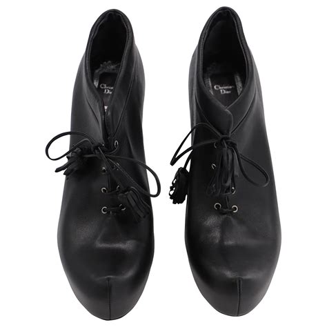 Saint Laurent Christian Dior High Heel Boots with Tassel in Black ...
