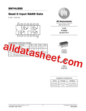 7400 Datasheet PDF - ON Semiconductor