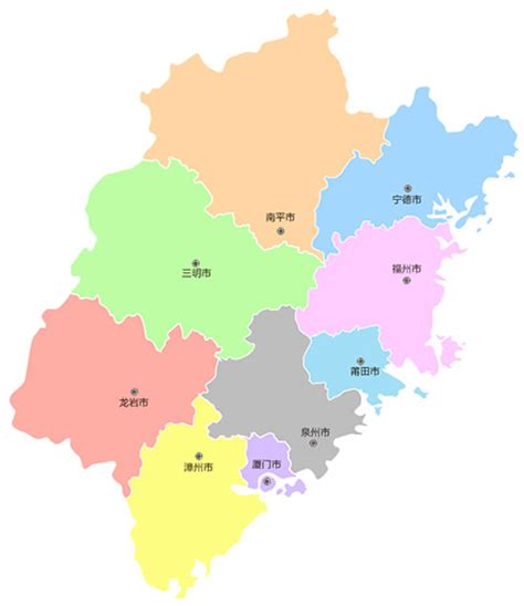 福建省行政地图_素材中国sccnn.com