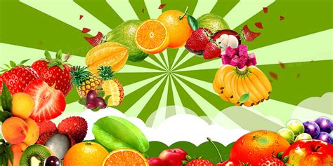 绿色创意新鲜水果芒果宣传海报图片下载 - 觅知网