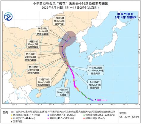 台风“梅花”实时路径发布系统最新消息：即将登陆浙江东北部沿海-闽南网