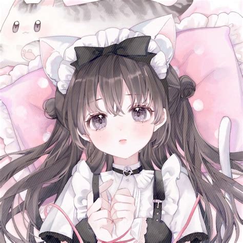 二次元手绘甜美女生头像