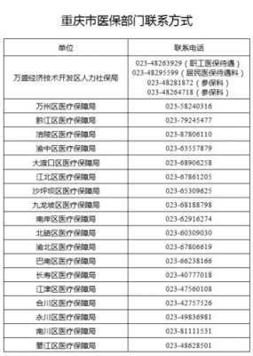 重庆医保地址电话是多少钱（重庆医保中心电话号码查询） - 掌中宝