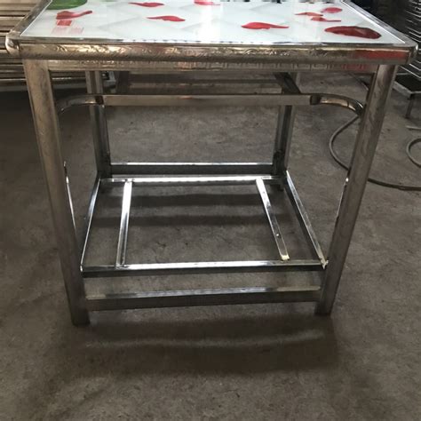 不锈钢烤火桌折叠不锈钢桌多功能钢化玻璃桌正方形取暖桌邵东县厂-阿里巴巴