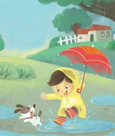 下雨小孩图片-下雨小孩图片素材免费下载-千库网