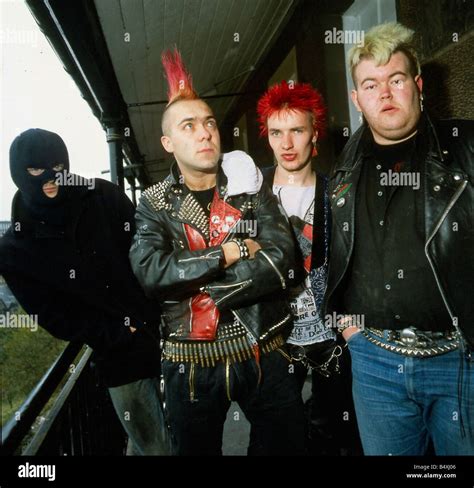The Exploited Scottish punk group October 1981 Stock Photo: 20253862 ...