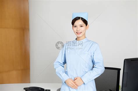 医院前台女护士形象高清图片下载-正版图片501351195-摄图网