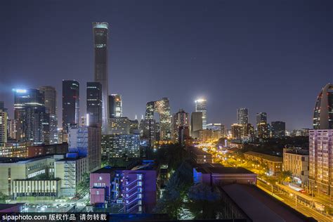 北京CBD夜景高清图片下载-正版图片507701142-摄图网