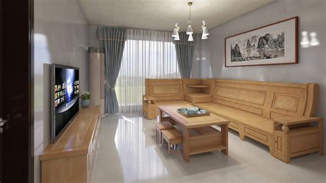 白石湖东别墅 - 现代风格一室一厅一卫装修效果图 - ***3设计效果图 - 每平每屋·设计家