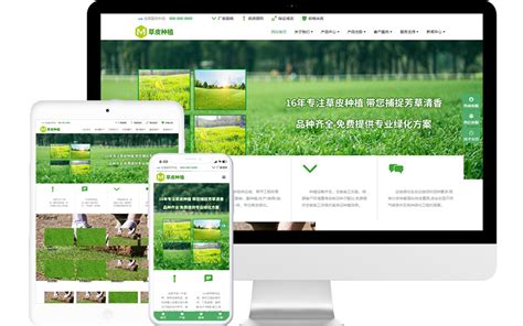 草皮种植公司网站模板整站源码-MetInfo响应式网页设计制作