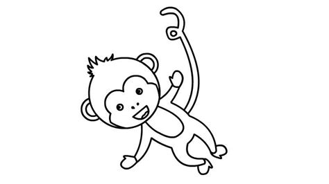 抓在树上的猴子简笔画(猴子简笔画 树上) - 抖兔学习网