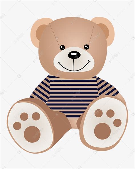 手绘泰迪熊玩具素材图片免费下载-千库网