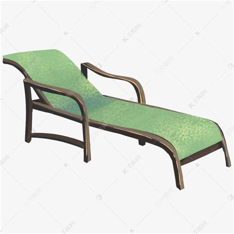绿色躺椅椅子素材图片免费下载-千库网