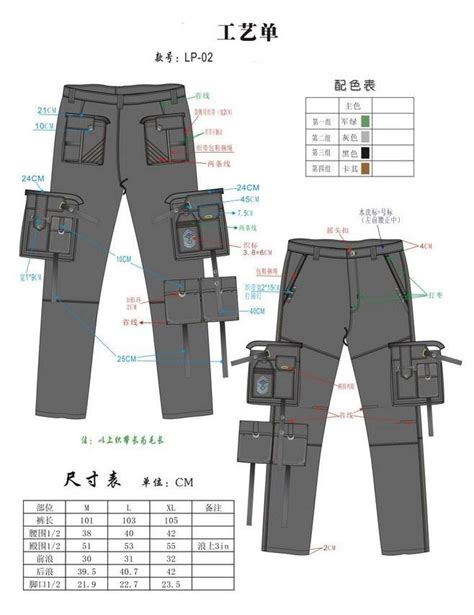 6种裤口袋的纸样参考和缝制_标记