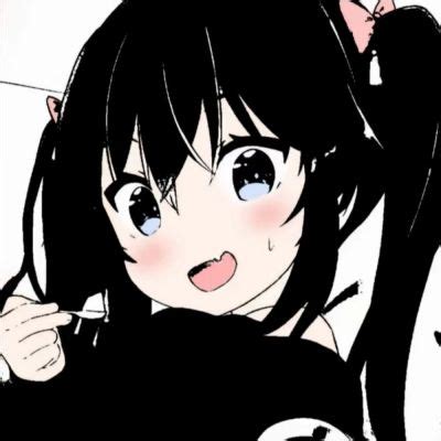 黑白动漫女生温柔头像