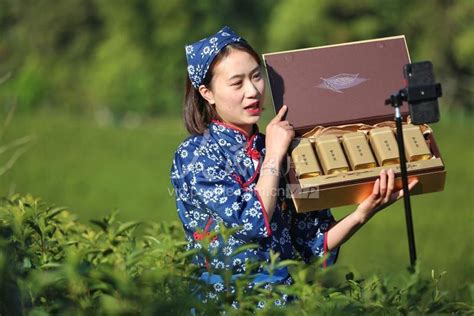 浙江长兴：大学生志愿者直播卖茶助脱贫-人民图片网