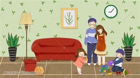 卡通插画一家人取暖设计图__广告设计_广告设计_设计图库_昵图网nipic.com