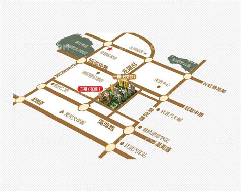 柳州地产楼盘区位图CDR广告设计素材海报模板免费下载-享设计