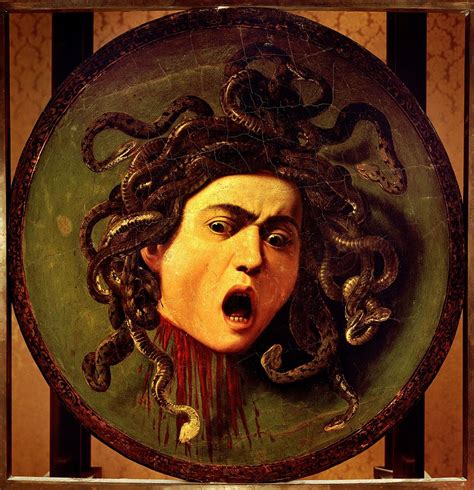Caravaggio, picture Medusa 1597 | ArtsViewer.com
