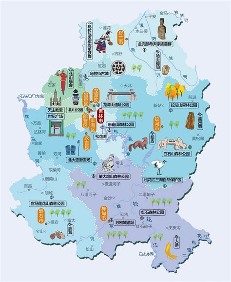 吉林省旅游地图图片