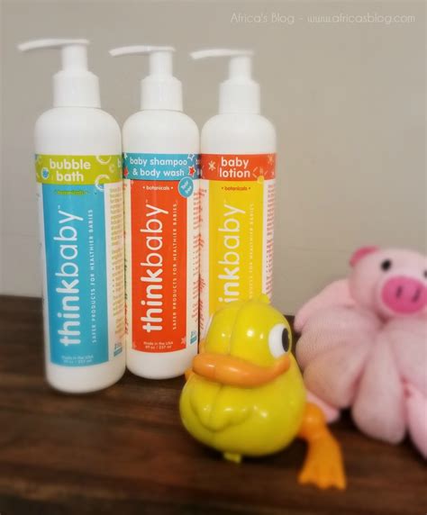 Thinkbaby 4-Piece Baby Care Essentials Set- Shampoo, Lotion, Bubble ...
