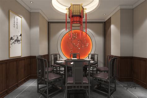 新中式餐厅包厢|空间|家装设计|溪地茹雪 - 原创作品 - 站酷 (ZCOOL)