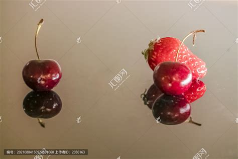 车厘子和草莓,蔬菜水果,食品餐饮,摄影,汇图网www.huitu.com