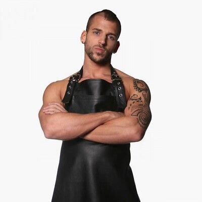 New Genuine LEATHER BUTCHERS APRON Fetish Role Play Gay LGBT Sex Mens ...