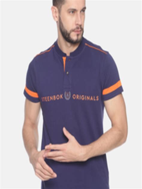 Buy Steenbok Men Purple Typography Henley Neck T Shirt - Tshirts for ...